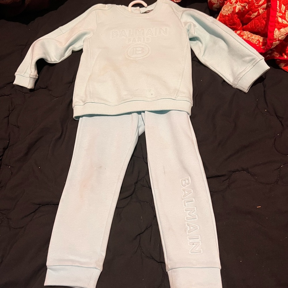 Balmain Toddler Sweatsuit / Light Blue